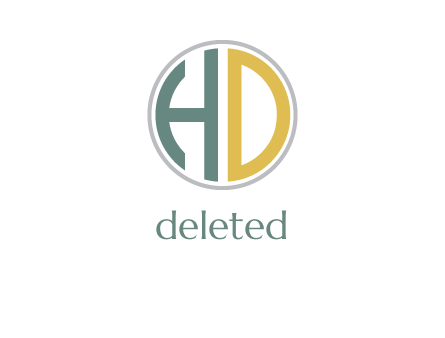 Letter H and D in a circle logo