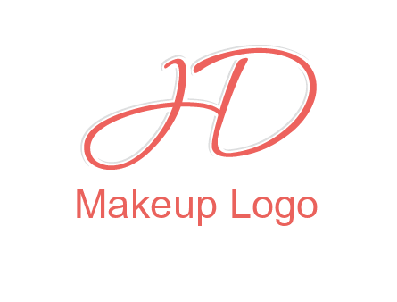 script font letter H forming letter D