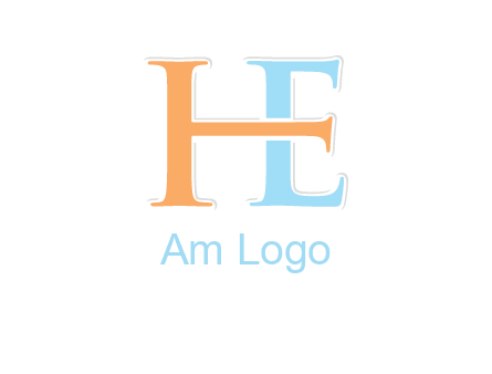 letter H forming letter E