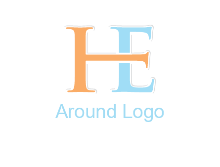 letter H forming letter E