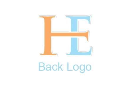 letter H forming letter E