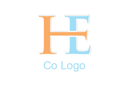 letter H forming letter E