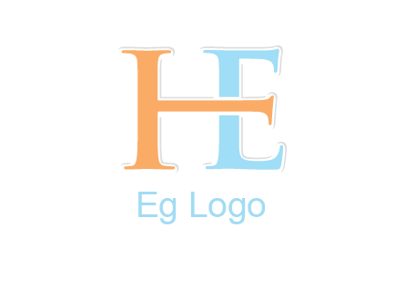 letter H forming letter E