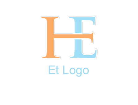 letter H forming letter E