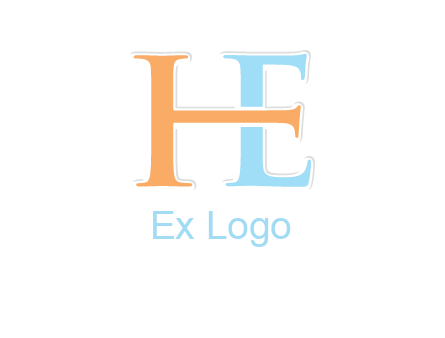 letter H forming letter E