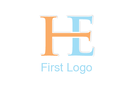 letter H forming letter E