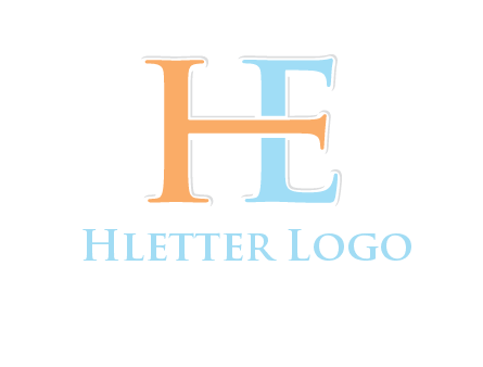 letter H forming letter E