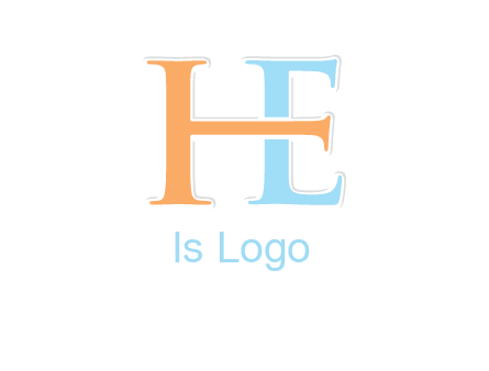 letter H forming letter E
