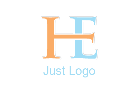 letter H forming letter E