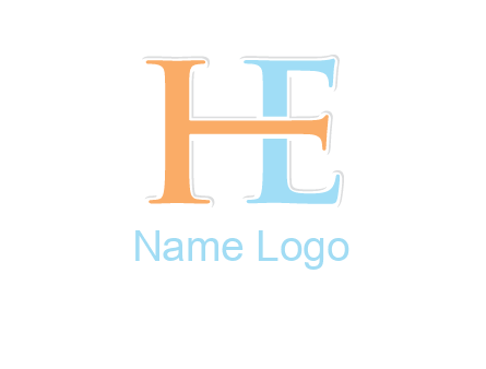 letter H forming letter E