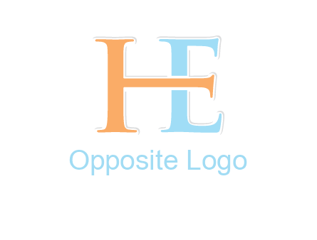 letter H forming letter E