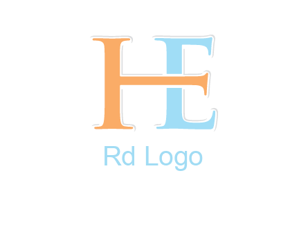 letter H forming letter E