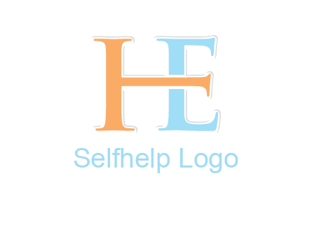 letter H forming letter E