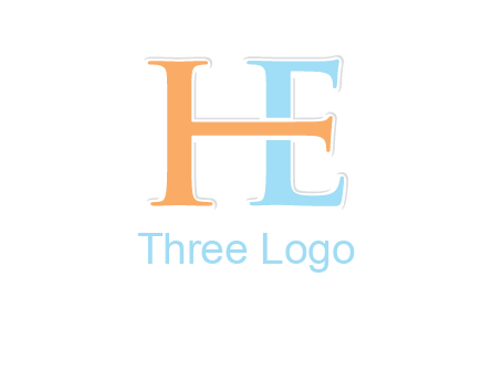 letter H forming letter E