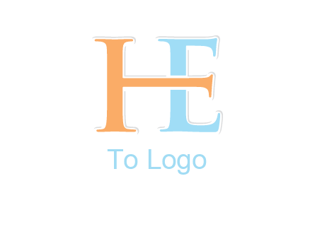 letter H forming letter E