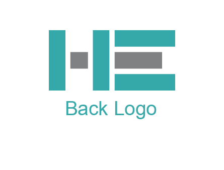 blocky letter HE