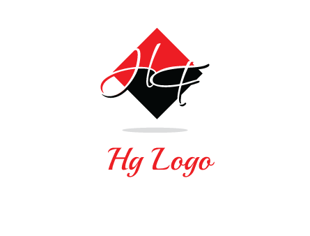 Letters HG in a rhombus logo