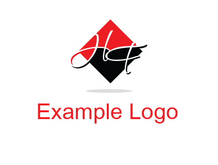 Letters HG in a rhombus logo