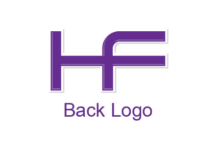 letter H forming letter F