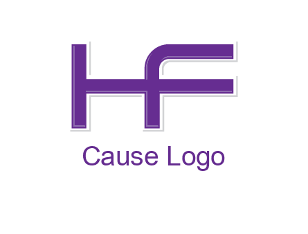 letter H forming letter F