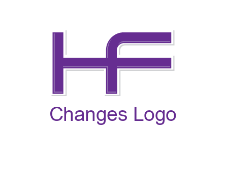 letter H forming letter F