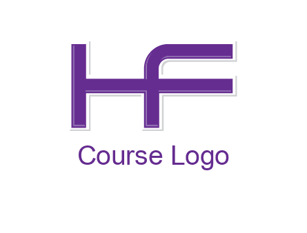 letter H forming letter F