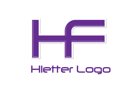 letter H forming letter F