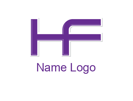letter H forming letter F