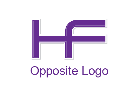letter H forming letter F