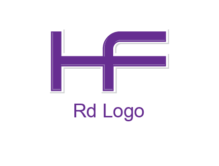 letter H forming letter F