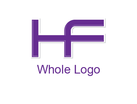 letter H forming letter F