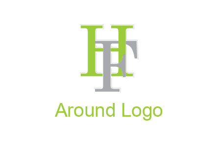 letter F intertwining with letter H