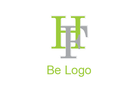 letter F intertwining with letter H