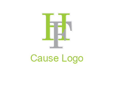 letter F intertwining with letter H