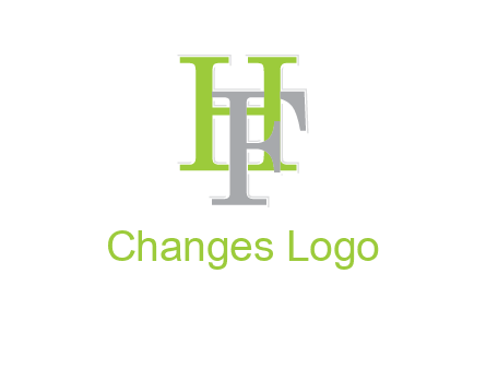 letter F intertwining with letter H