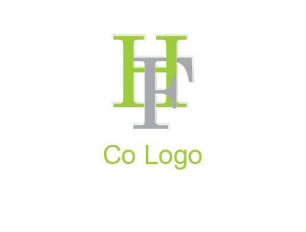 letter F intertwining with letter H