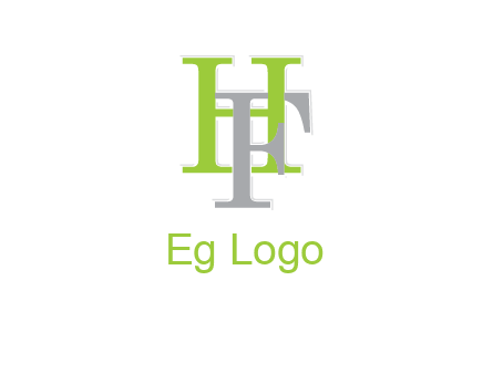 letter F intertwining with letter H