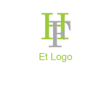 letter F intertwining with letter H