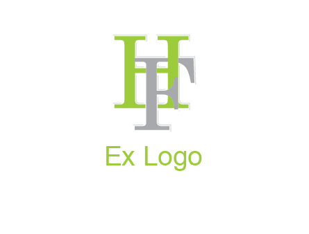 letter F intertwining with letter H