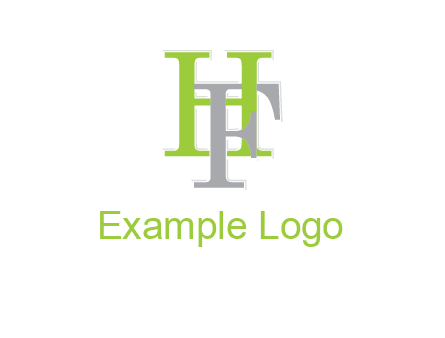 letter F intertwining with letter H
