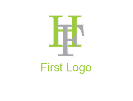 letter F intertwining with letter H