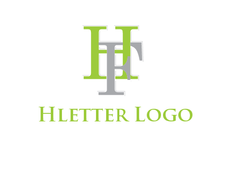 letter F intertwining with letter H