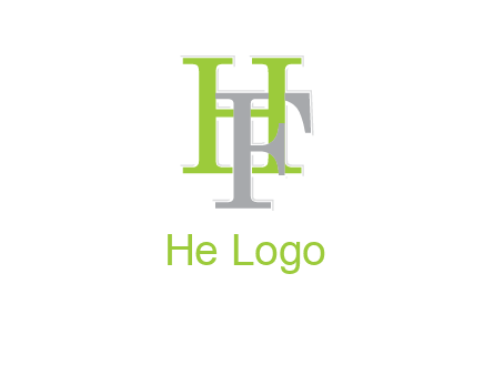 letter F intertwining with letter H