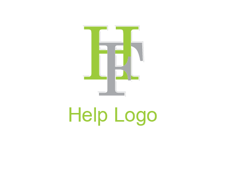 letter F intertwining with letter H