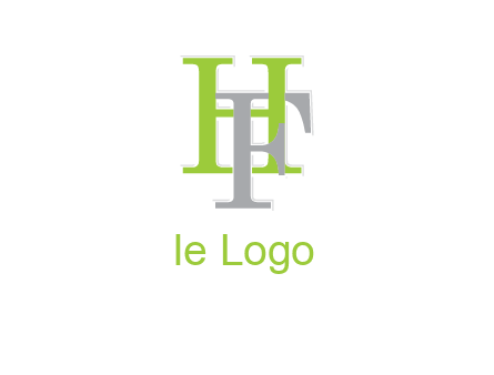 letter F intertwining with letter H
