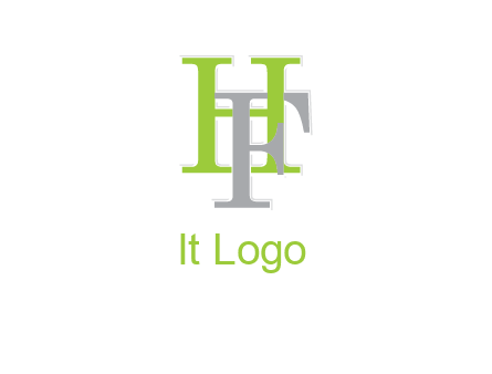 letter F intertwining with letter H