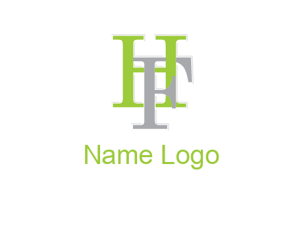 letter F intertwining with letter H