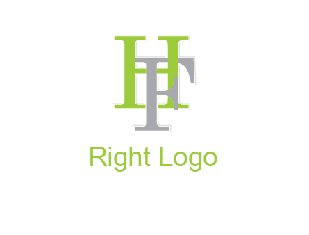 letter F intertwining with letter H