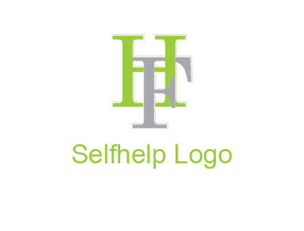 letter F intertwining with letter H