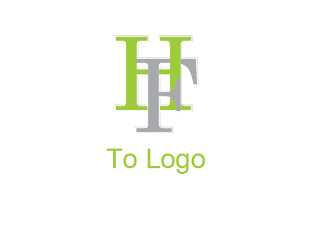 letter F intertwining with letter H